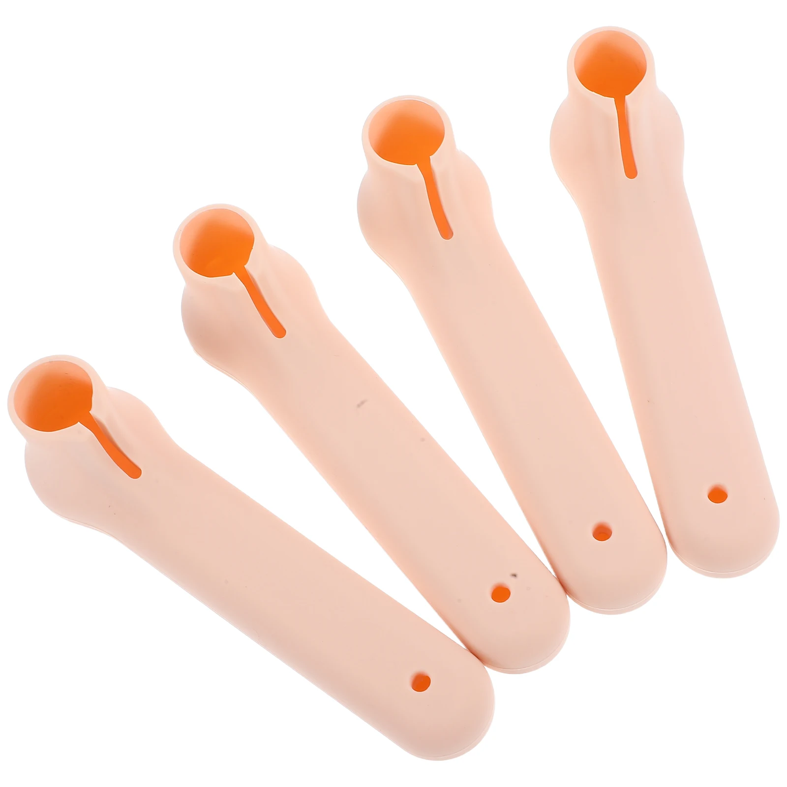 

4 Pcs Doorknob Gloves Knobs Anti Collision Handle Beige Silica Gel Fixing Cover Child