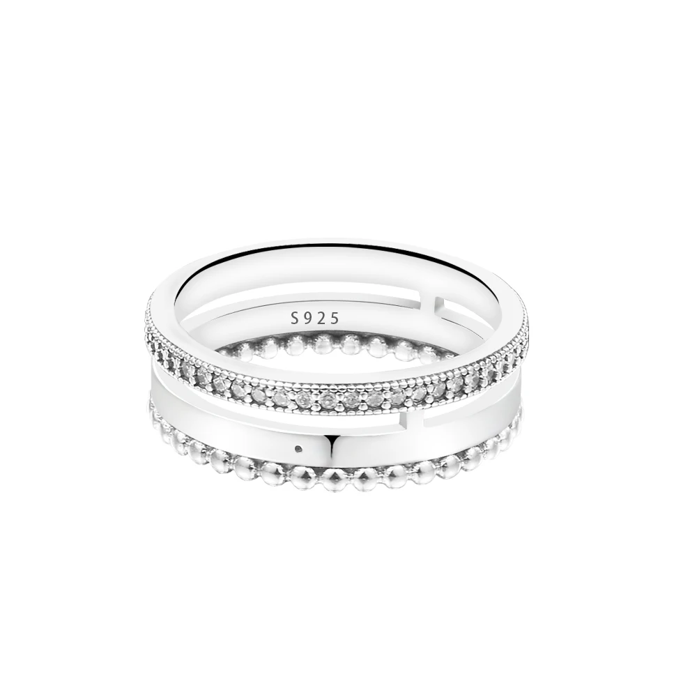 Regal Signature CZ Ring Authentic 925 Sterling silver Jewelry Ring For Woman European Silver Rings For Jewelry Making image 3