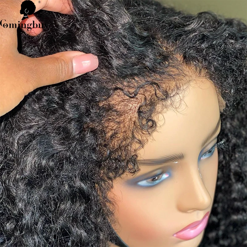 Kinky Curly Full Lace Human Hair Wigs With Natural Curly Baby Hair For Black Women Brazilian Remy Hairline Lace Front Wig Vrigin