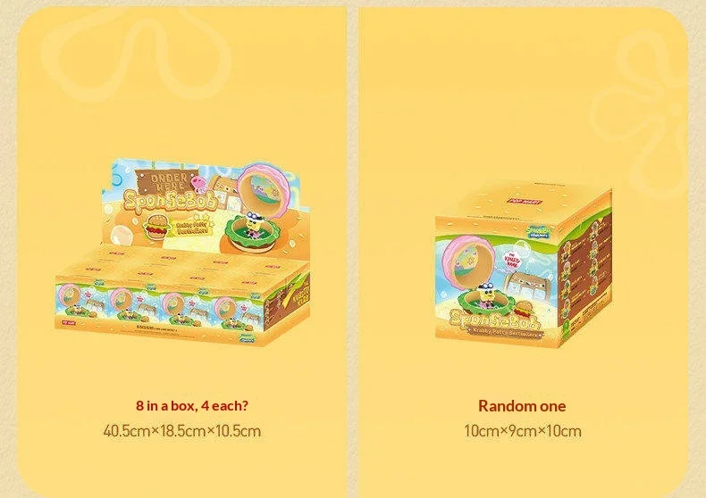 Original POPMART SpongeBob Krabby Patty Blind Box Sammlerstück Mini-Figur Heim Auto Desktop Dekoration Ornament Überraschungsbox Spielzeug – Detail 25