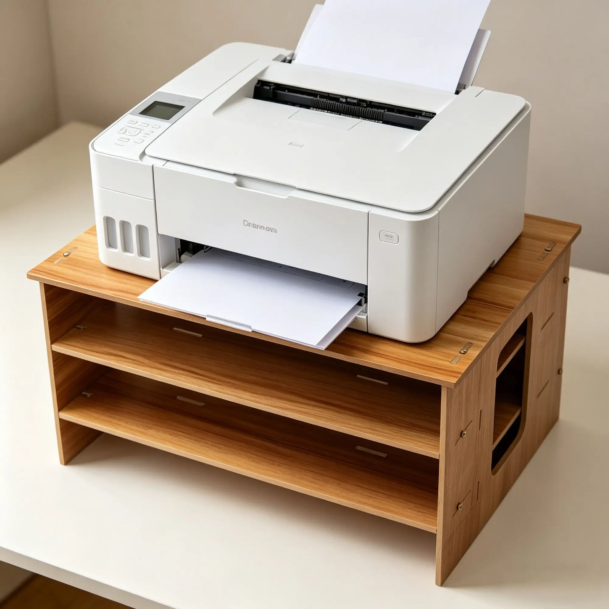 Space‑Saving Printer Riser Stand Multifunctional Storage Shelf Tabletop Copier Organizer Rack Office Workstation Arrangement