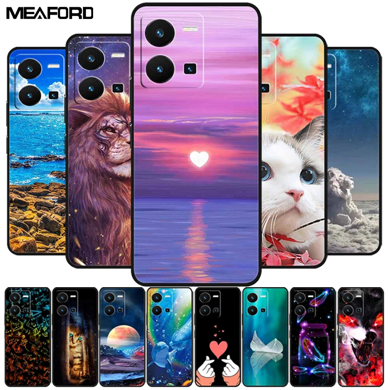 For vivo Y35 2022 Cases Silicon TPU Soft Print Cats Phone Covers for VivoY35 4G Camera Protection Para Fundas Coque Y 35 Capas