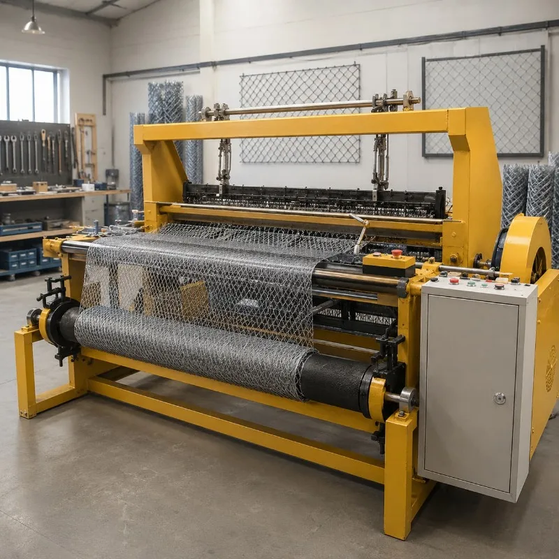 Fence Wire Weaving Machine Chain Link Equipment Customized for Diamond Pattern Mesh Rolls for Fence Roll Output