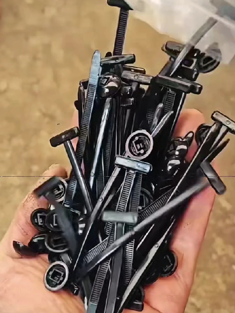 Universal Nylon Cable Ties Zip Tie Buckle Self-locking Plastic Cable Tie Self-locking Fastening Ring Car Maintenance Cable Tie