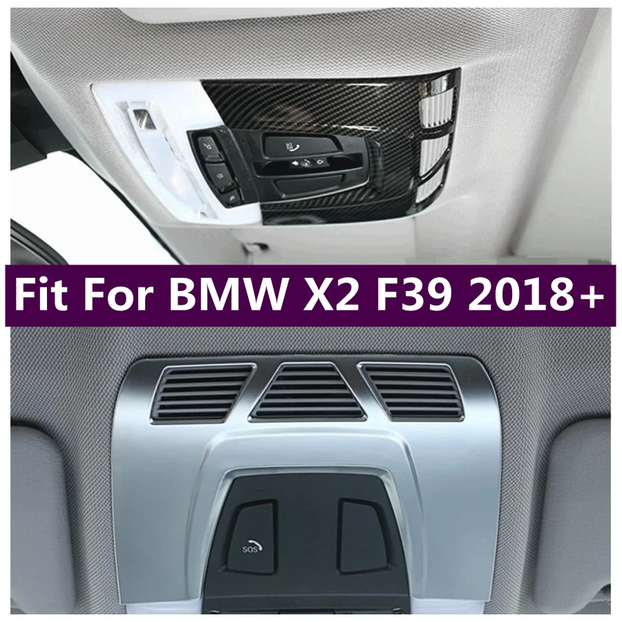 Front Ceiling Reading Dome Courtesy Lights Lamps Decoration Frame Cover Trim Fit For BMW X2 F39 2018 - 2021 Interior Accessories