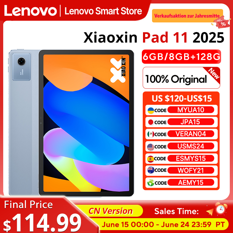  Original Lenovo Xiaoxin Pad 11 2025 Tablet  CN Version MediaTek Dimensity 6300 11" 2.5K Screen 7040mAh WIFI Android Tab PC Pad 