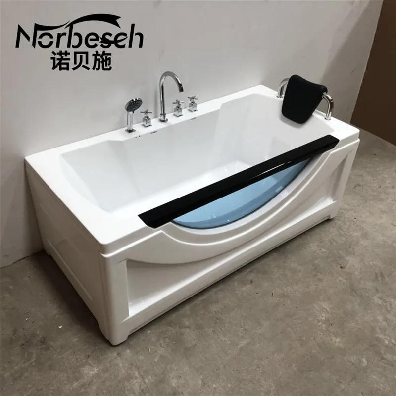 

Acrylic Bathtub Massage Surfing Sea View Hotel Decoration Bathtub Manufacturer One Piece Wholesale Single Bath 1.7M