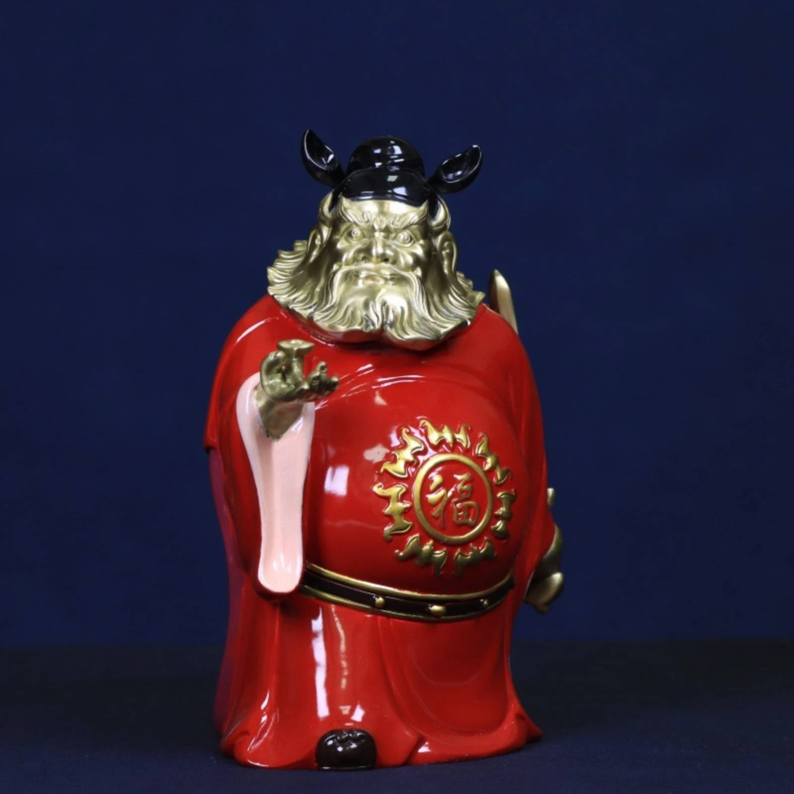 Zhong Kui Figurine Traditional Chinese Design Zhong Kui Statue Home Decor Detailed Craftsmanship House Decoration Decorative