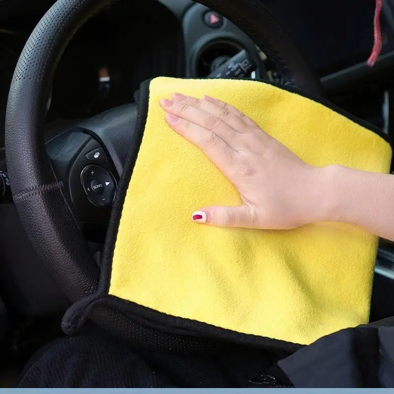 1/3/5 Pcs Car Towel Double-sided Thickened Coral Fleece Car Wash Table Wiping Absorbent Cleaning Cloth Fishing Wiping Cloth