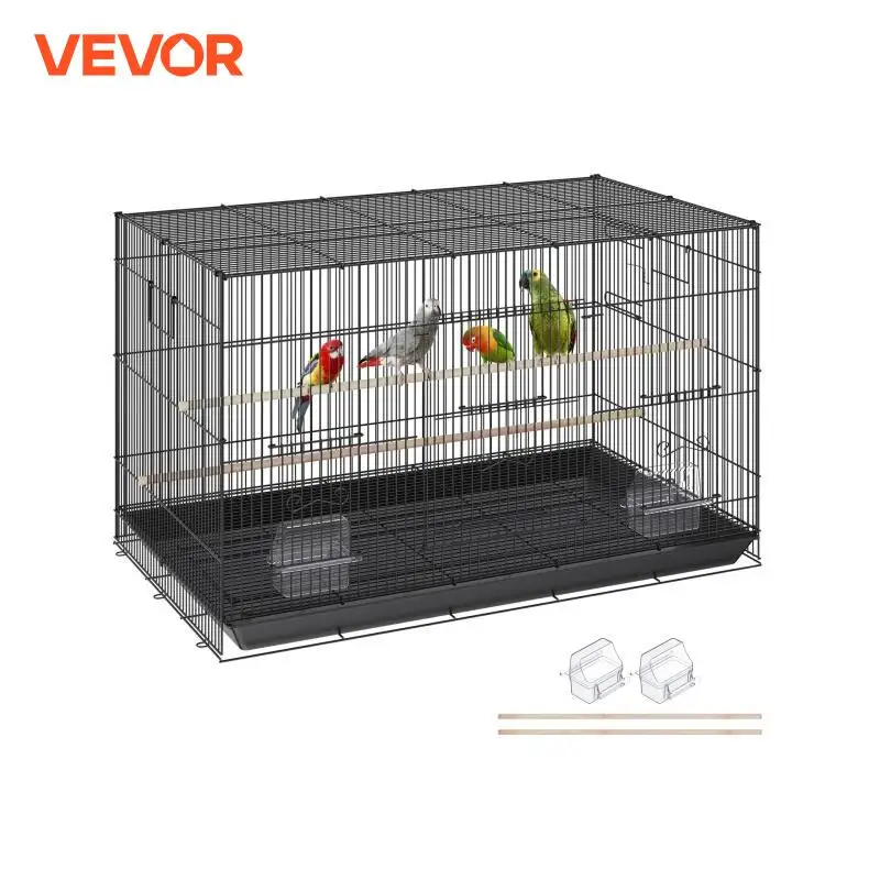 

VEVOR 30inch Pet Bird Cage Metal Large Parakeet Cages with Rolling Stand Tray for Cockatiels Parrot Budgies Lovebirds Canaries