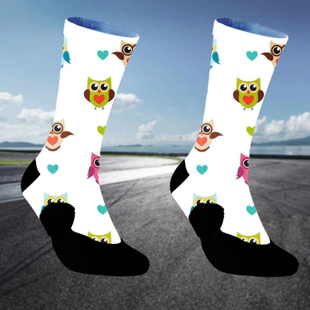 Colorful Cartoon Funny Socks Women Men High Quality Cotton Crew Socks Basketball Soccer Running Athletic Socks