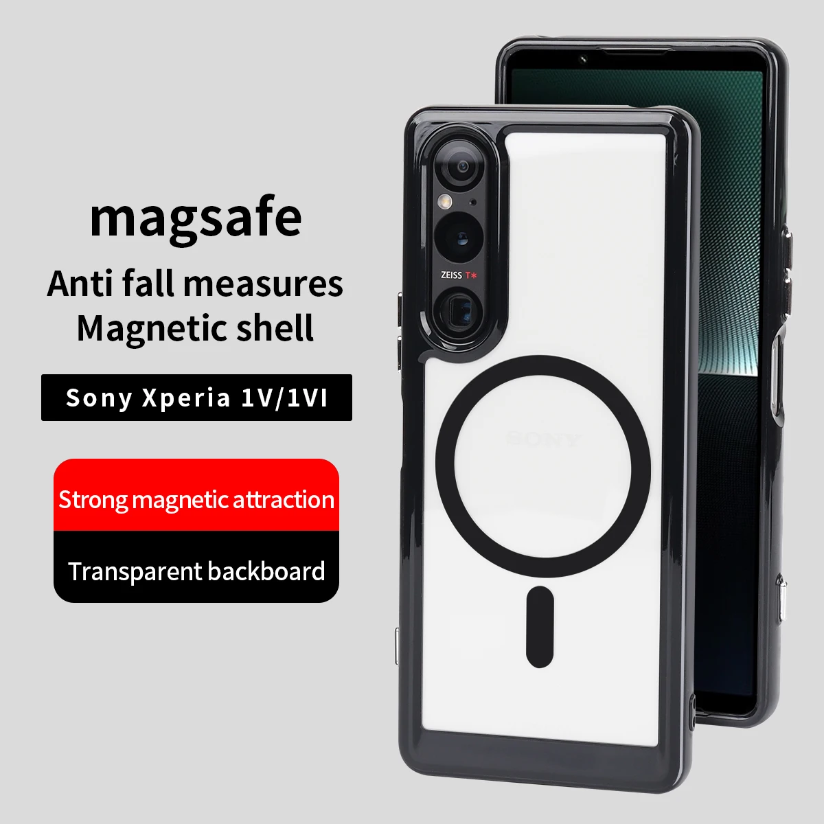 Magnetic Luxury Matte Translucent Armor Shockproof Case For Sony Xperia 1V Sony Xperia 1VI For Magsafe Wireless Charge Cover