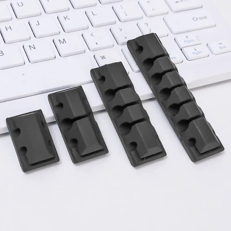 Silicone Cable Organizer USB Winder Desktop Tidy Management Clips Holder For Mouse Keyboard Earphone Headset Wire Organizer