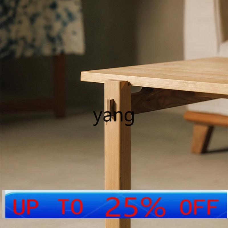 

LH Japanese coffee table log coffee table minimalist living room home Nordic solid wood tea table