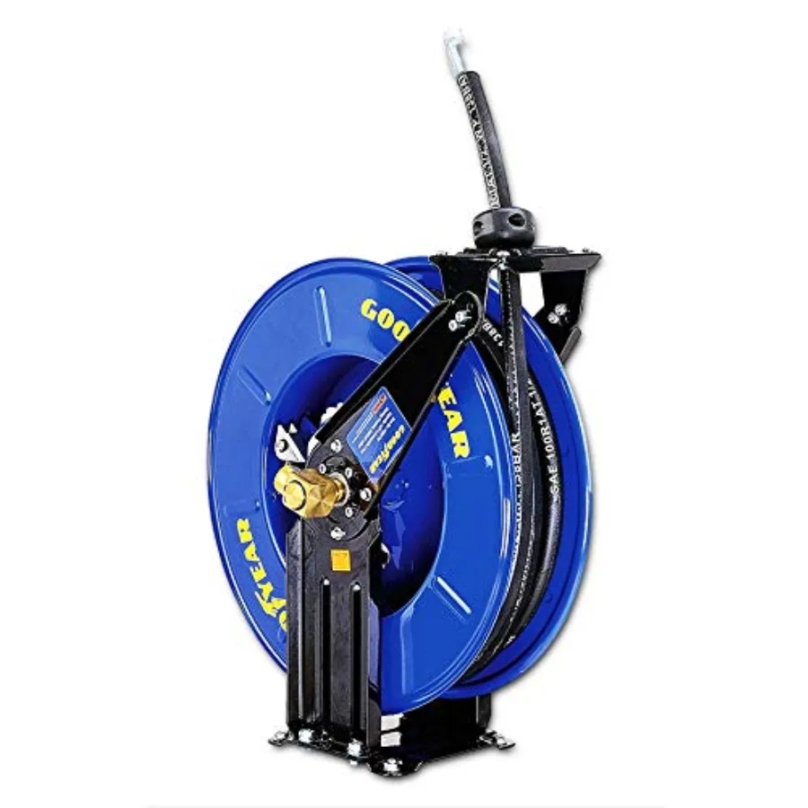 Selang Oli Gulung Otomatis 1/2 Inci x 50 Kaki Panjang Premium Komersial SAE 100R1AT dengan Tekanan Maksimum 2320 Psi Konstruksi Baja