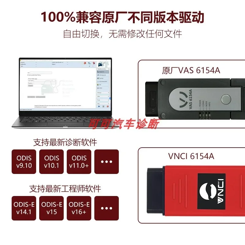 Original VNCI 6154A supports CAN FD/DOIP special inspection tool to replace SVCI 6154A.