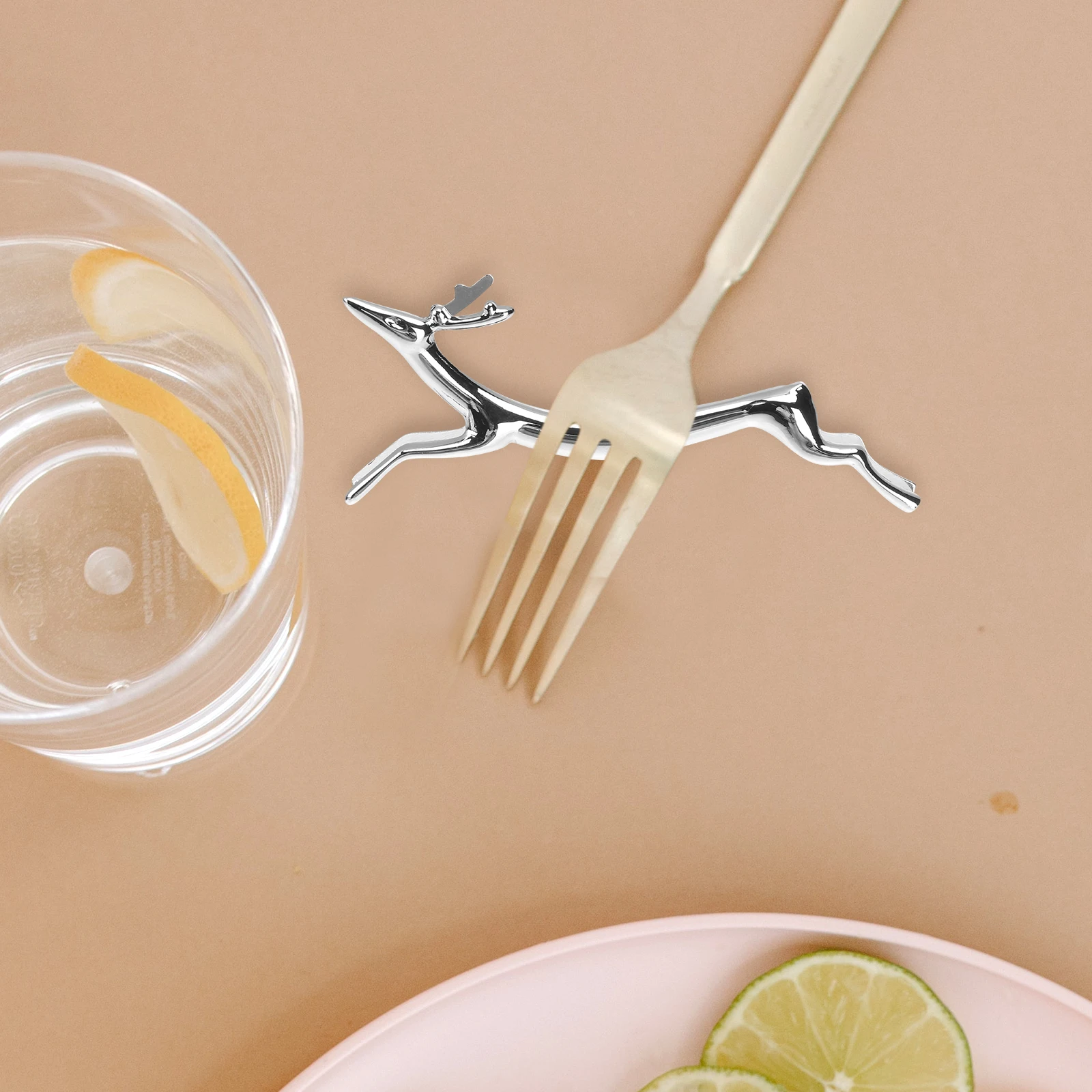 

6 шт., держатель для подушек для еды, металлический сплав цинка, стильный органайзер для посуды, предотвращающий качения для обеденного стола, держатель для палочек для еды