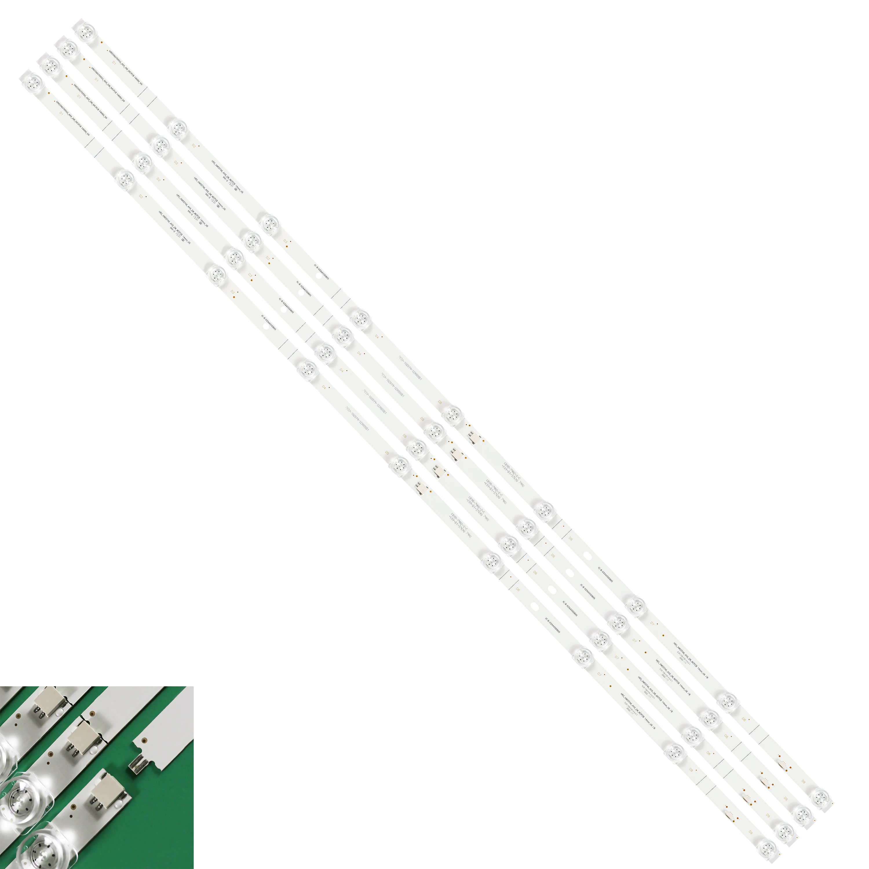 New LED strips for UN55NU7095G UE55TU7002U UN55TU7090G UN55NU7095G_4X9_2W_MCPCB 14MM_V0 E47 IC-B-VZAA55DB05 CRH-BP55303004097CT