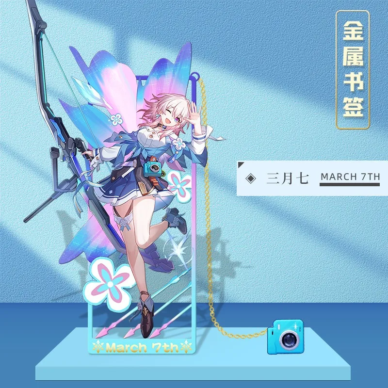 Game Honkai: Star Rail March 7th Herta Qingque Hook Yukong Asta Hanya Xue Yi Serval Metal Bookmark Stationery Beautiful Gift