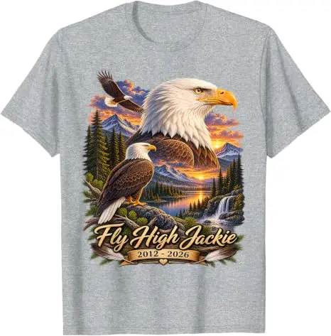 Fly High Jackie, Jackie und Shadow Weißkopfseeadler T-Shirt Y2k Lässige Grafik-Bekleidung Weißkopfseeadler Großer Bär Jackie und Shadow T-Shirt Geschenk – Detail 5