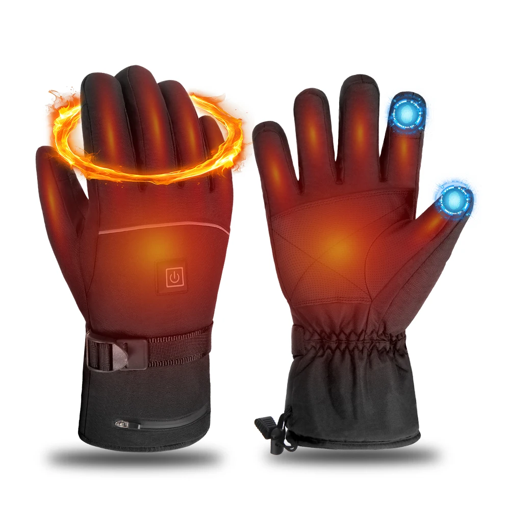 

Motorcycle Winter Heated Gloves Thermal Snow Riding Heating Gloves for Men Women Windproof Touchscreen Warm Heating Gloves