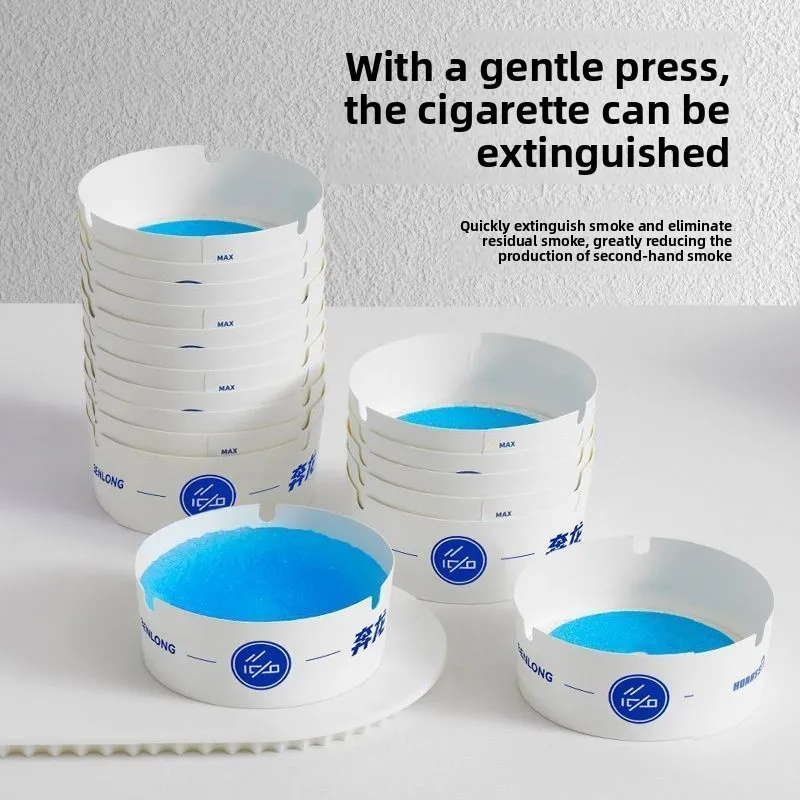 New wholesale disposable no wash ashtray, with built-in smoke extinguishing sand, portable home office car ashtray