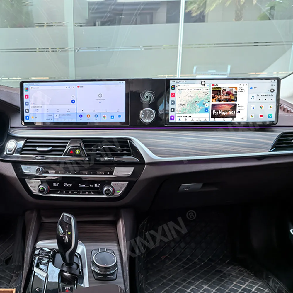 ZWNAV شاشة مزدوجة أندرويد سيارة الوسائط المتعددة راديو لسيارات BMW 5 Series 2010-2017 السيارات لتحديد المواقع الملاح واي فاي 4G بلوتوث