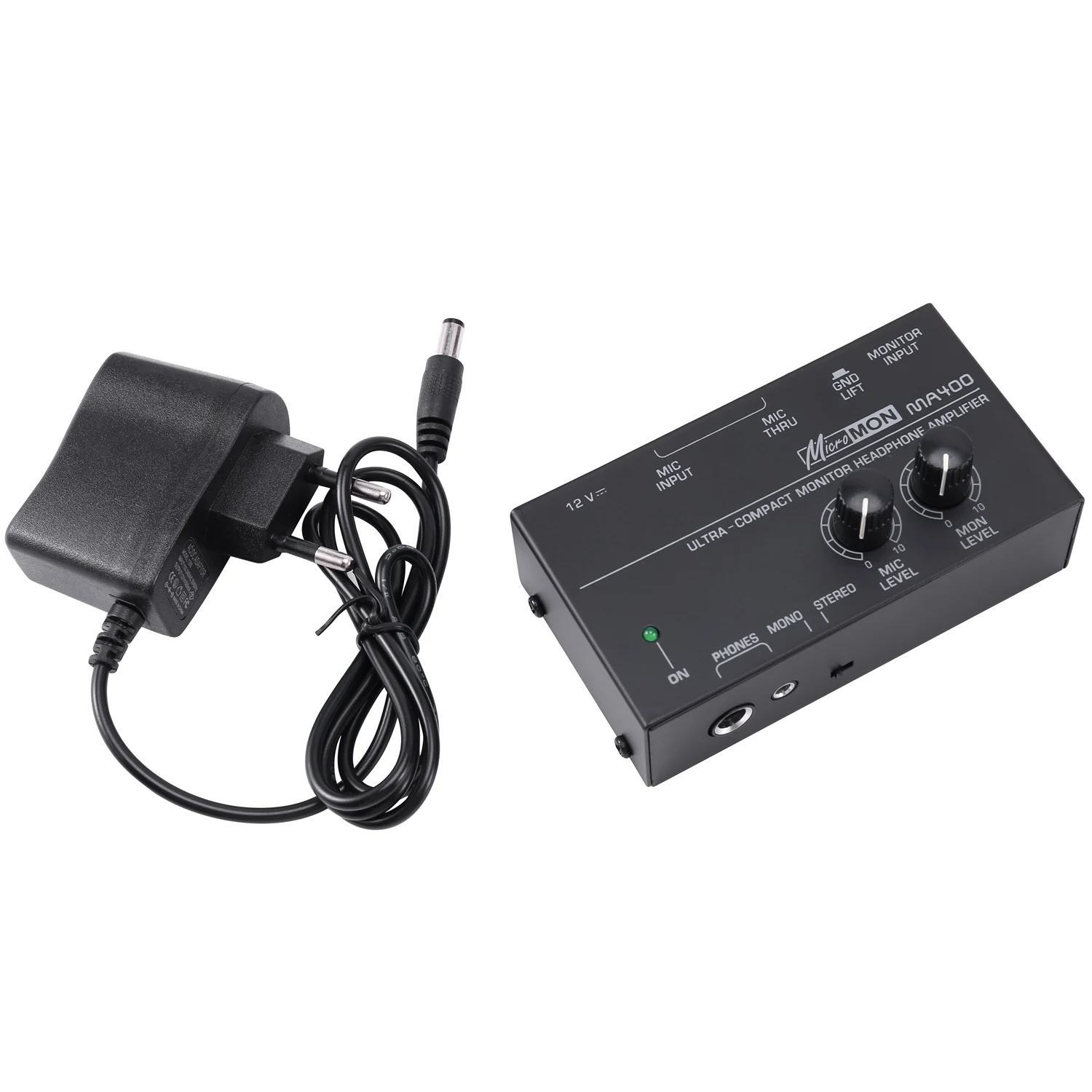 Headphone Preamplifier Microfone Preamplifier, Personal Monitor Mixer, EU Plug, Ma400