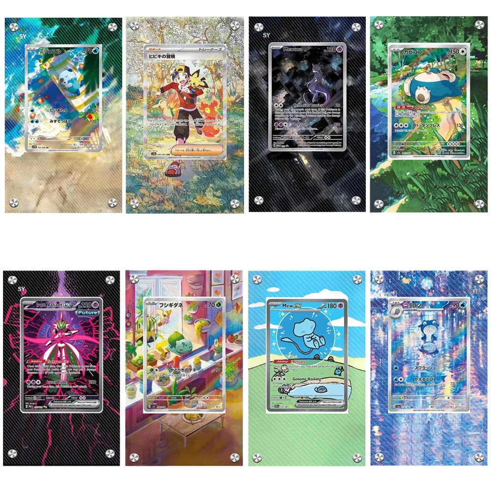 

Pokemon Ptcg Snorlax Eevee Mewtwo Bulbasaur Iron Valiant Gholdengo Psyduck акриловый защитный чехол для карточек Diy карты кирпич
