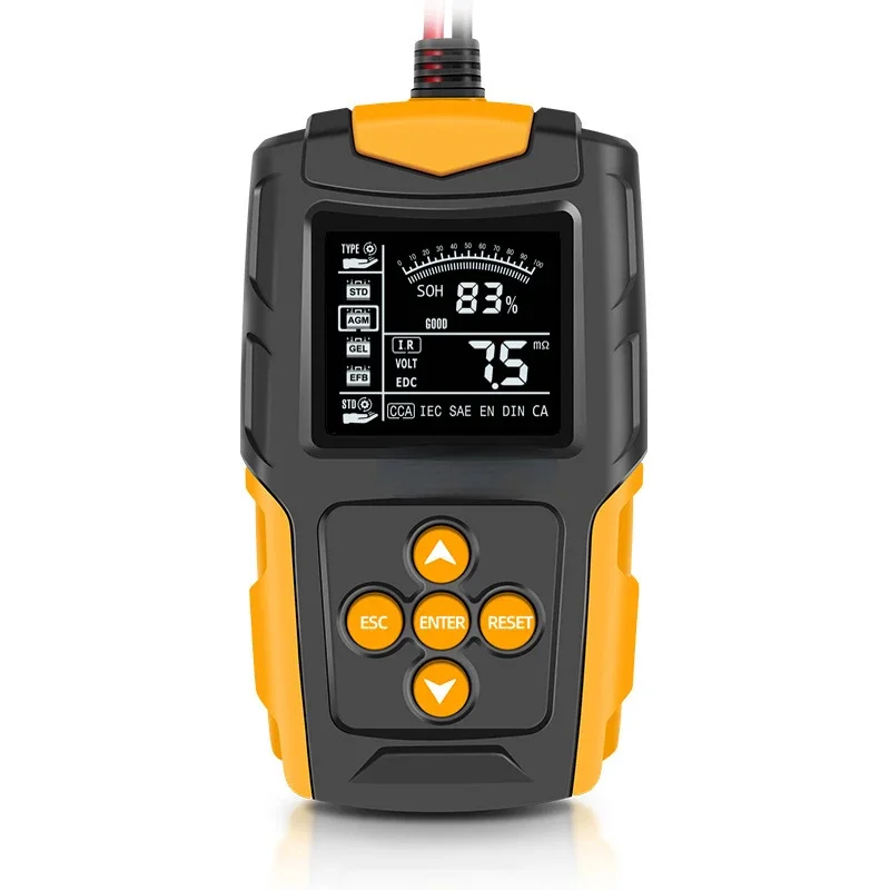 cross-border 12V 24V Car Battery Tester Measurement for Car Truck Boat SUV LCD Battery Analyzer Test Tool Digital Analyzer