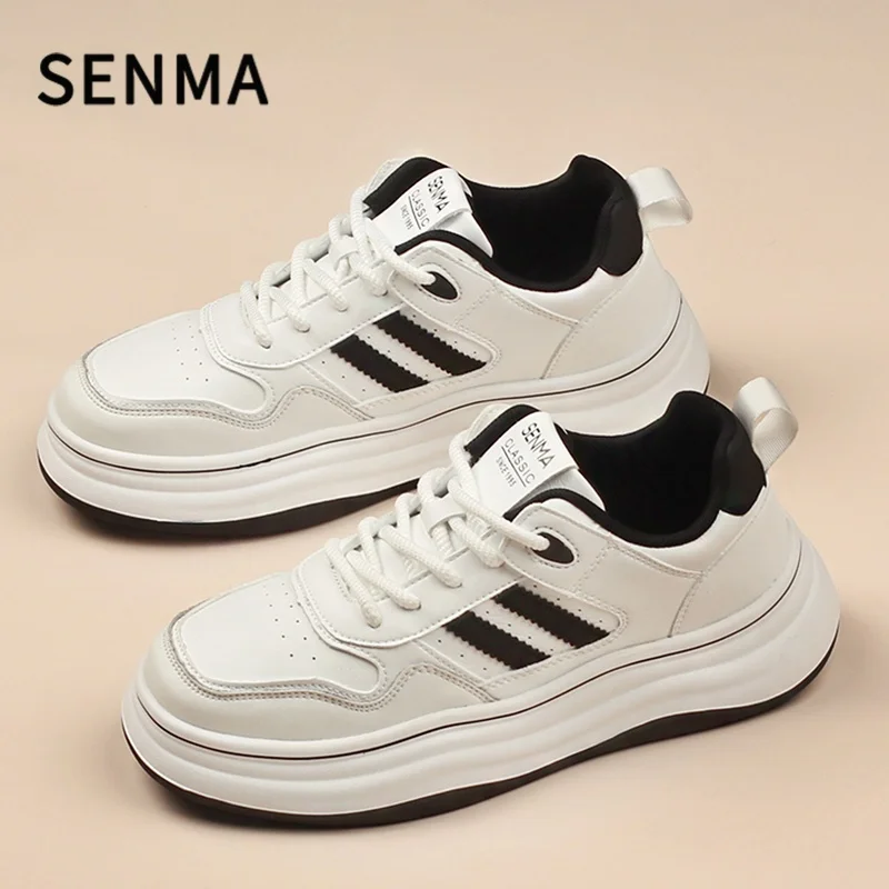 

SENMA Men's Shoes Thick Soled Leather Small White Shoes Men's and Women's Trendy Shoes Board Shoes Casual Shoes Men's Sportswear
