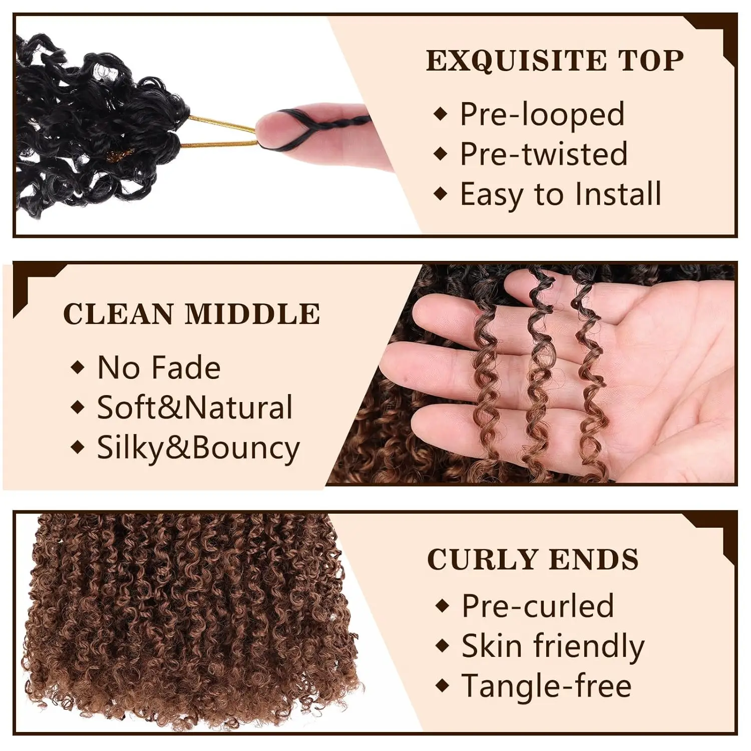 7 упаковок, предварительно закрученные Yanky Twist, вязанные крючком косы для волос, синтетические натуральные черные предварительно скрученные волосы Passion Twist, вязанные крючком косы в стиле бохо