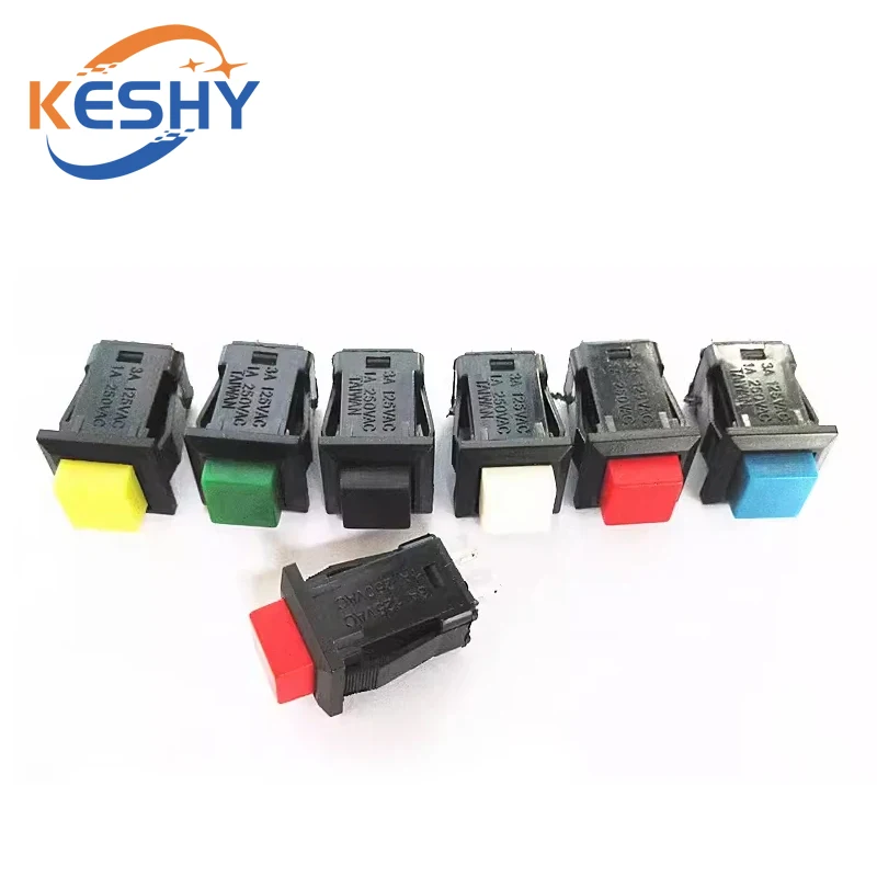 5PCS DS-429 ON-OFF Momentary/Latching Square Push ON Switch 1A 250V/3A 125V AC Electric Switch DS-429 A/B Push Button Switch