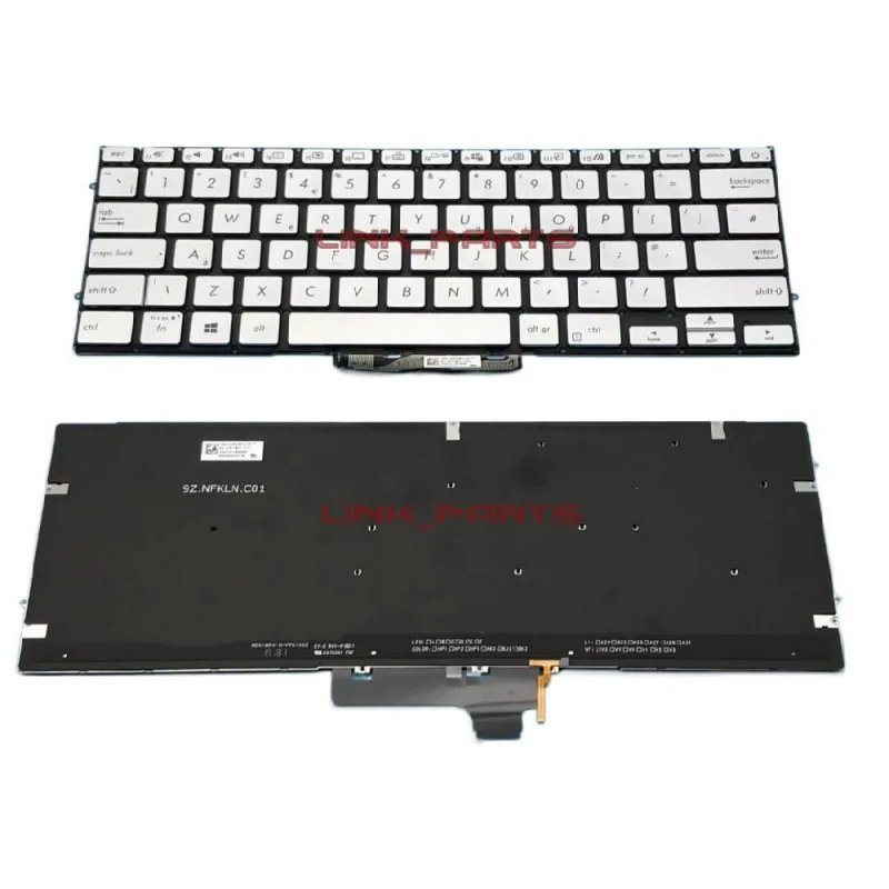 NEW UK(GB) Silver Keyboard For Asus ZenBook S431 S431F S431FA S431FL Laptop Keyboard