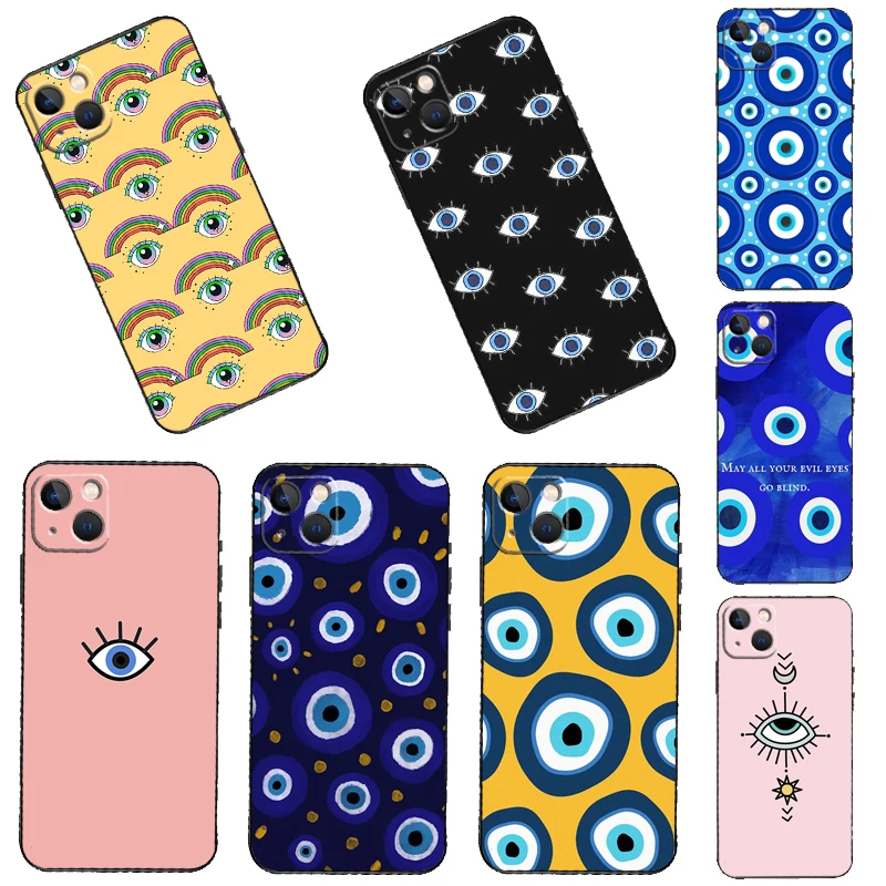 Nazar Boncuğu Evil eye Phone Case For iPhone 14 13 12 Mini 11 Pro Max SE 2020 6 7 8 Plus X XS Max XR Cover Shell