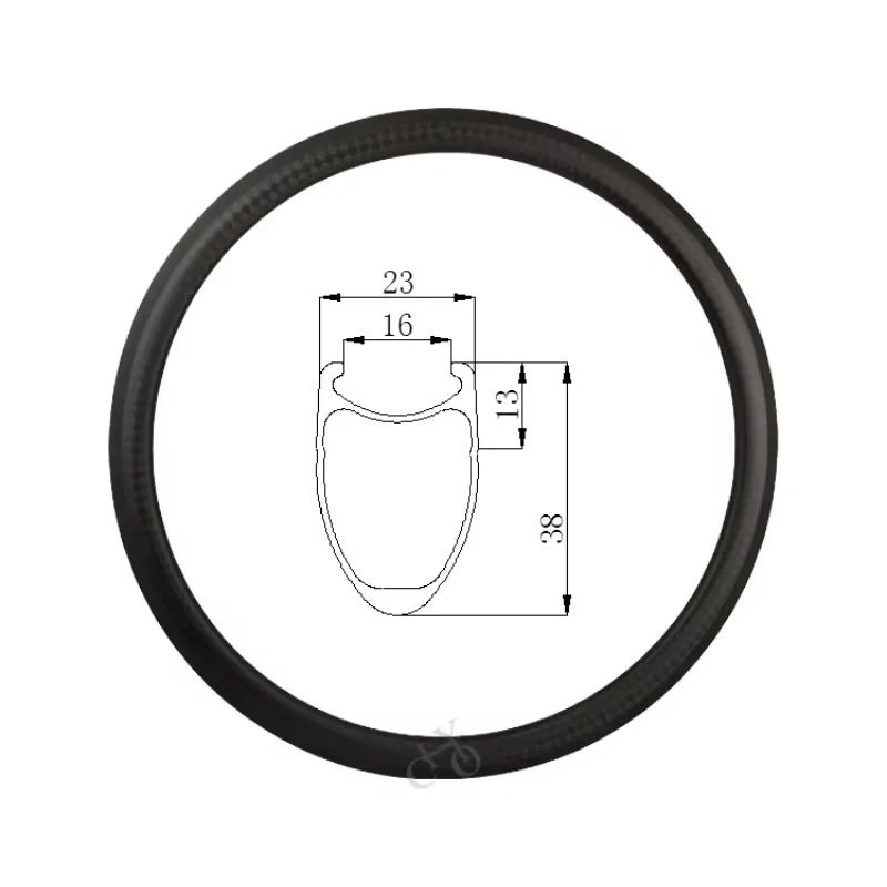 

STLF38mm Depth 12k Full Carbon Bike Wheel Rim 23mm Width 700c Carbon Rim Bike Road Wheels 16-32 Hole