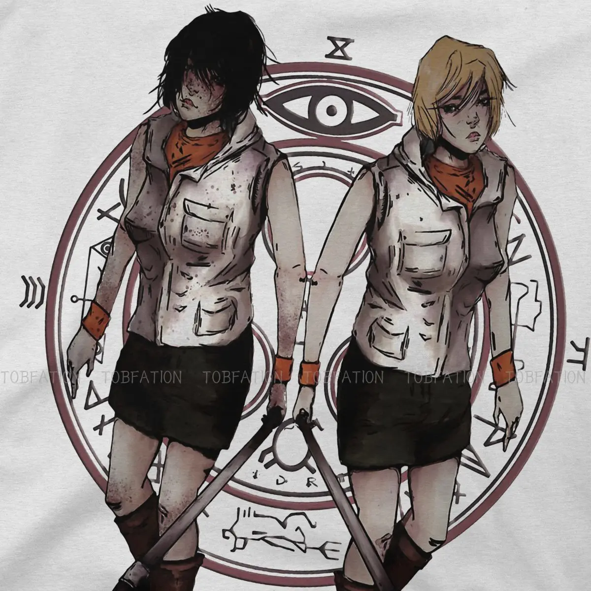 Silent Hill Game Heather Mason Alessa Gillespie Fanart TShirt Men Alternative Big Size Harajuku Crewneck Cotton T Shirt 2020 view 4