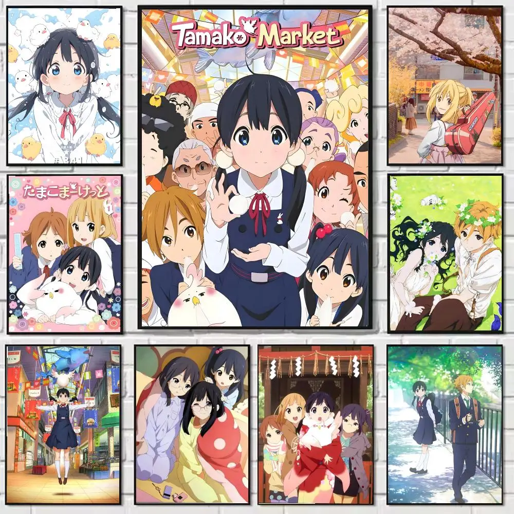 ملصق قماشي لخط الرسوم المتحركة من سوق تاماكو: مجاني للتجاعيد ومقاوم للماء ومتين لجميع الفضاء لتزيين الحائط #1