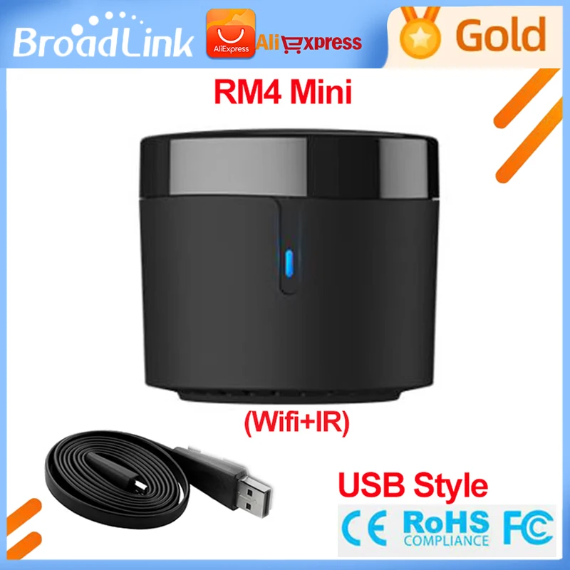 Broadlink RM4 mini IR Universal Remote Smart Infrared Home Remote control TV Air Conditioner IR devices Control for Alexa Google