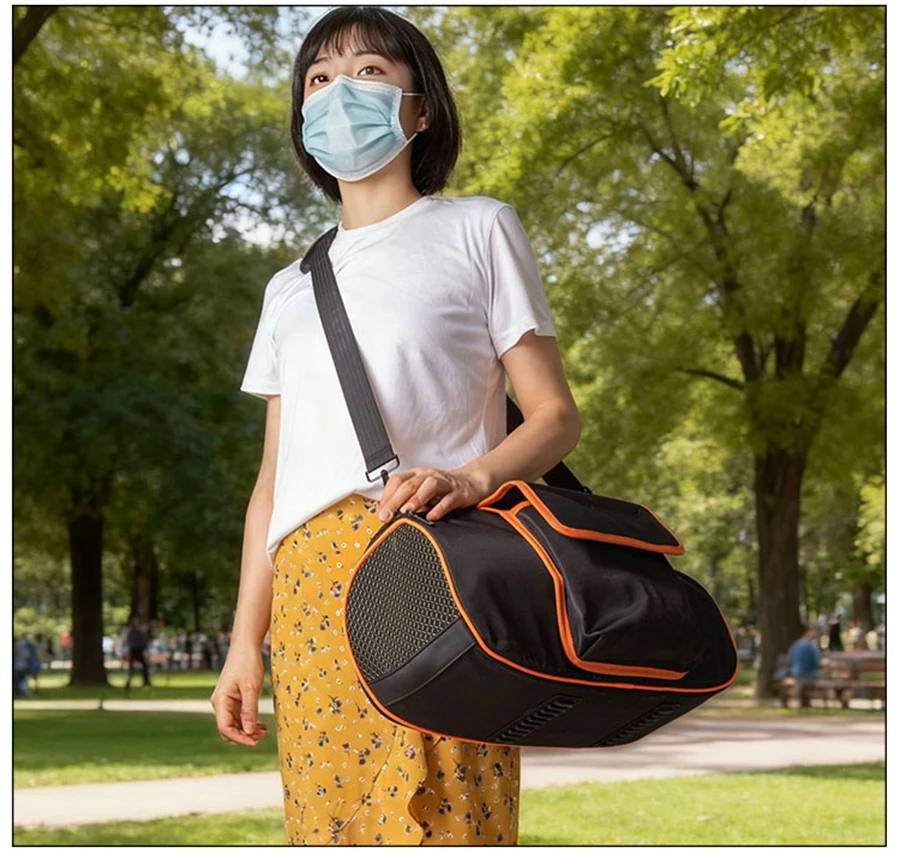 für JBL BOOMBOX4 3, tragbare transparente Lautsprechertasche für BOOMBOX 4/3, schalldurchlässige Tasche im Freien, Reise-Tragetasche – Detail 15