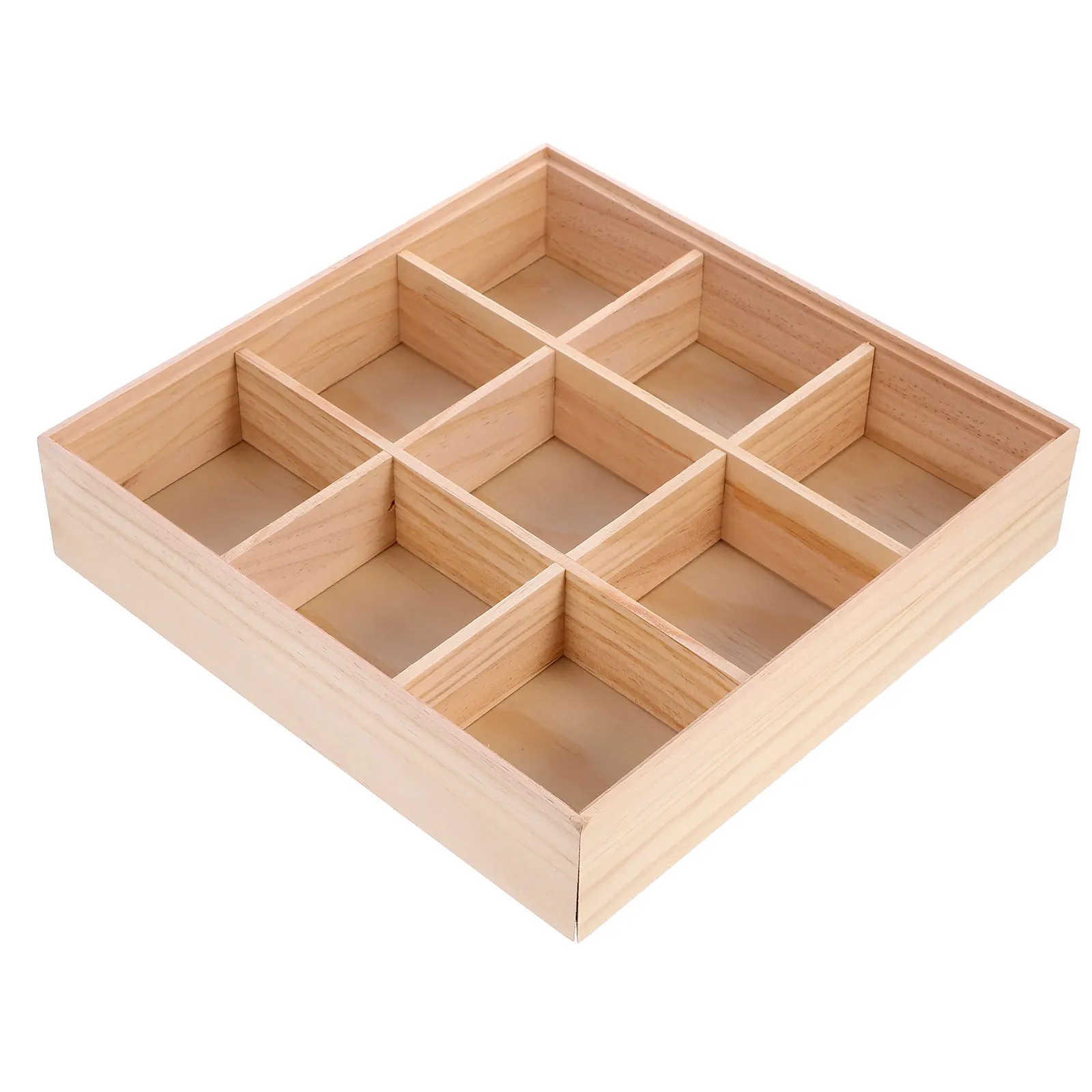 

Wooden Storage Box 5 Compartments Snack Tray Dry Fruit Case Bread Display Travel Wood Desktop Box Serving Food Container