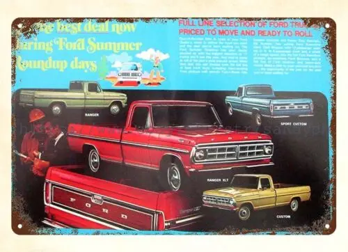 1971Ranger Sport Custom Pickup Truck metal tin sign great home decor sign