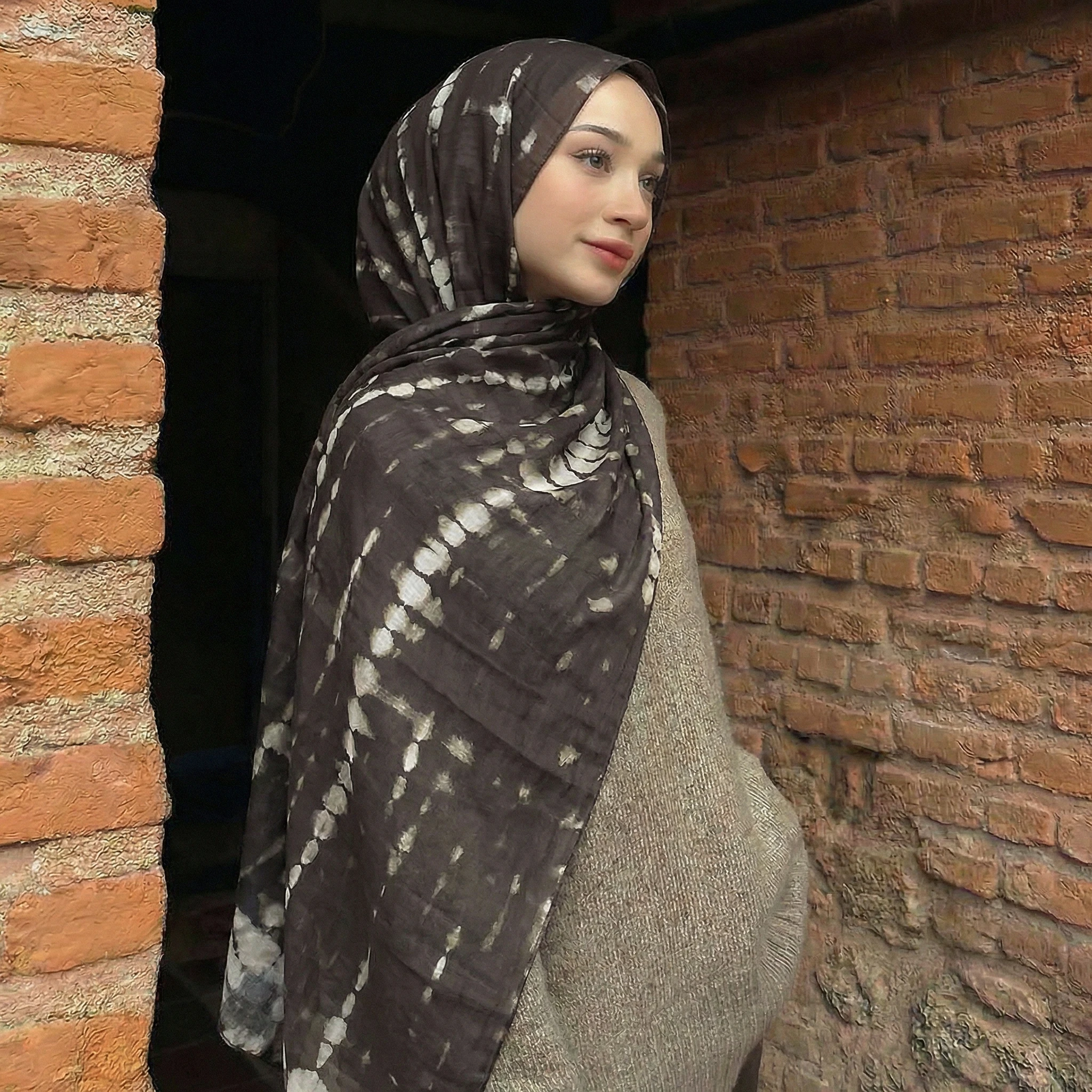 New Design Printed Hijabs Premium Watercolor Women Headscarf Soft Scarf Shawl Suitable For Daily Abaya Accessories Women Veil