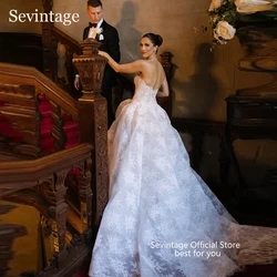 Sevintage Exquisite Lace Wedding Dresses A-Line Sweetheart Floor Length Bridal Gown Sleeveless 2025 vestidos de novia Customized