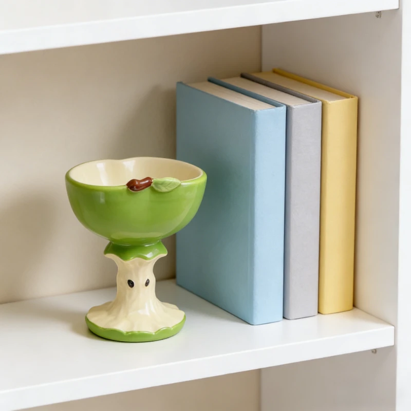 

Новый милый керамический кубок с яблоком, высокоэстетичная цветная кружка под глазурью, подарок на день рождения, чашка для мороженого, десертная чашка, элегантная домашняя посуда для напитков