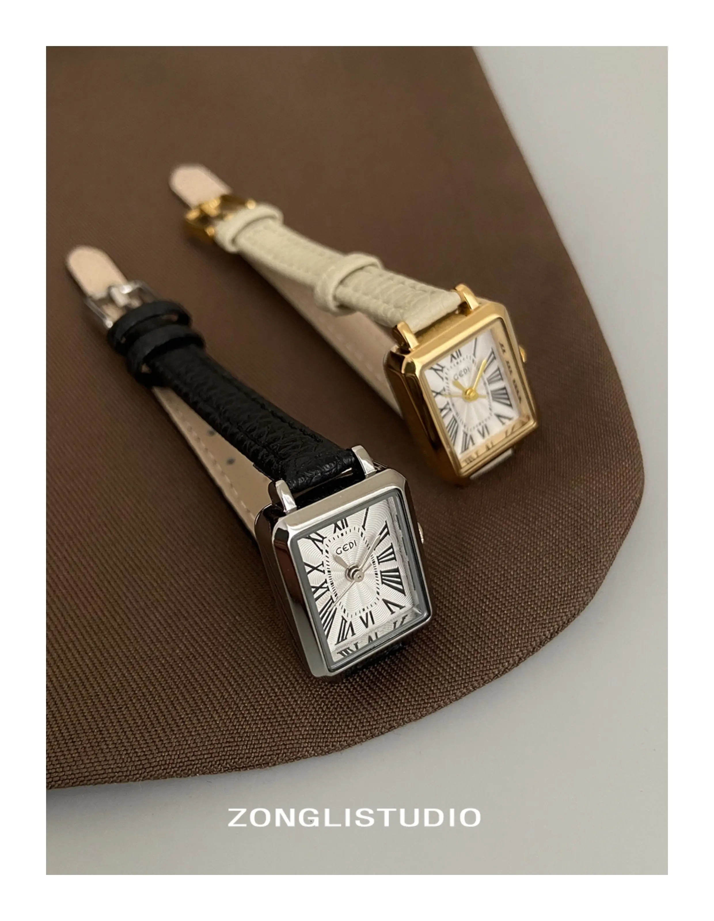 New luxury small square design watch for women, a fashionable, elegant, and exquisite timepiece with a stunning appearance.