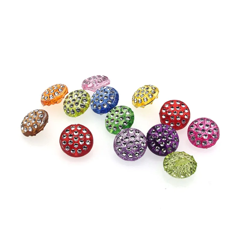 12mm Random mixed of mineral surface Single Hole ROUND resin DIY craft buttons S1034