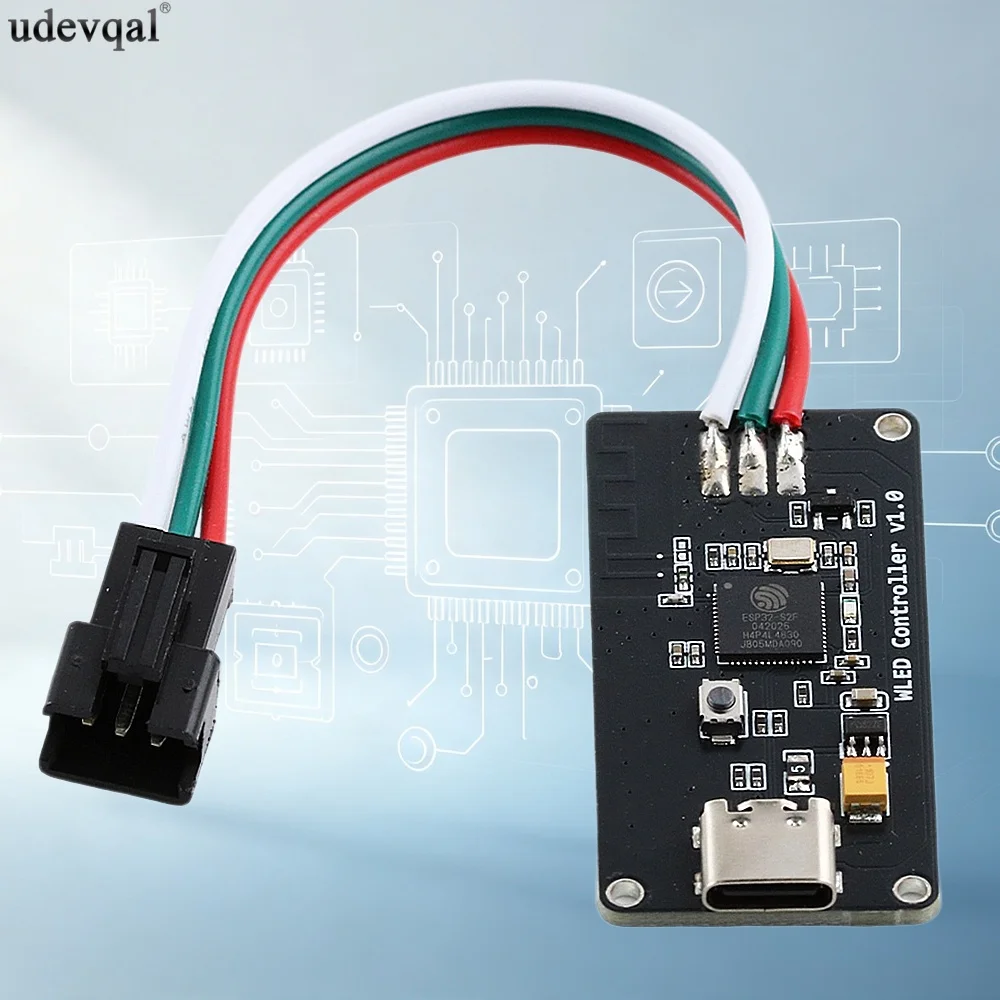 Open-Source WLED Controller WS2812B Light Strip Controller RGB Full-Color USB Expansion Slot