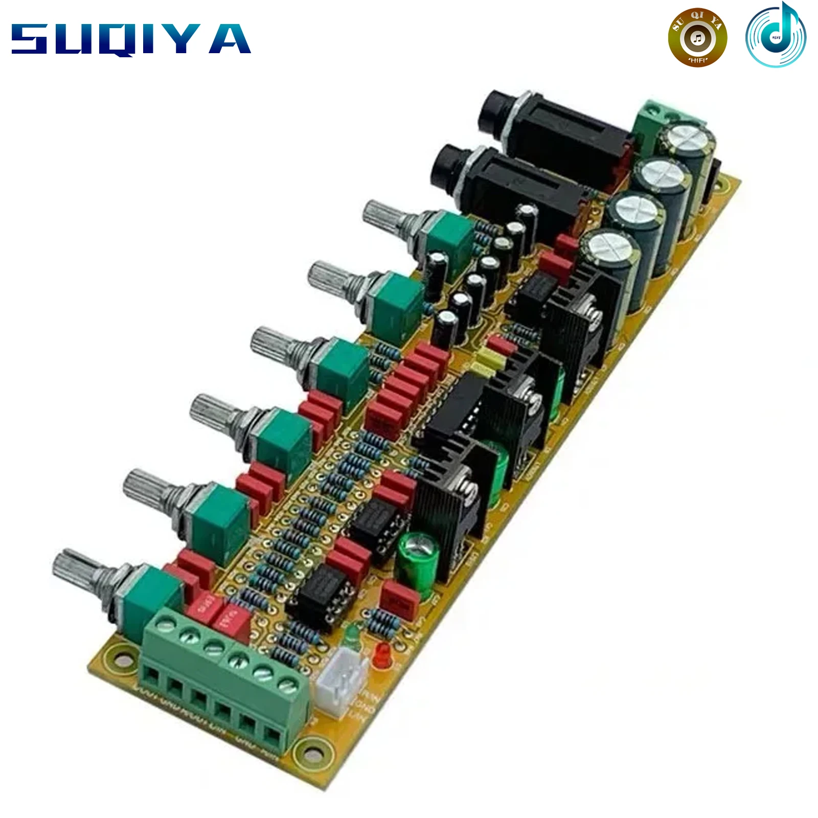 HIFI Preamplifier Tone Board, Bass, Midrange and Treble Adjustment, Karaoke Microphone Reverberation Preamplifier Board