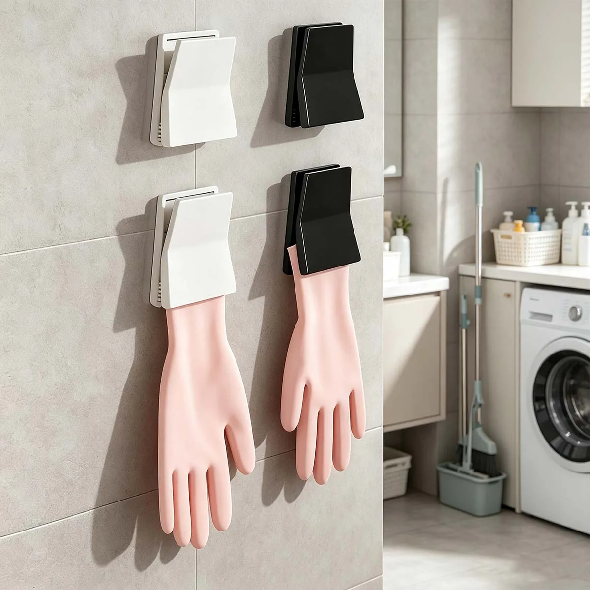 2 pieces kitchen glove storage, hat/accessories/cosmetic mask storage clip, household rubber glove rag storage rack